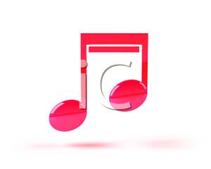 300x240 Art Image Pink Music Notes In 3d