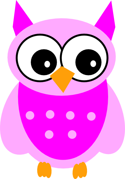 414x594 Cute Pink Owl Clip Art