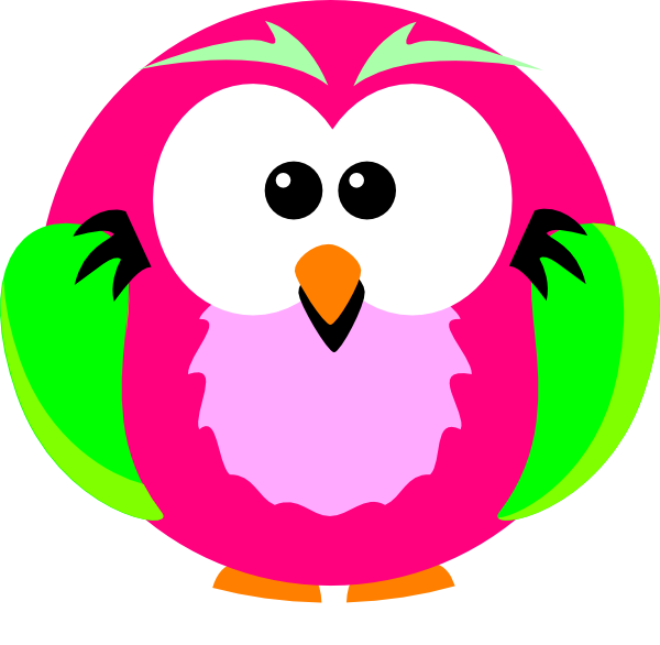 600x586 Pink Owl Clipart 2182015