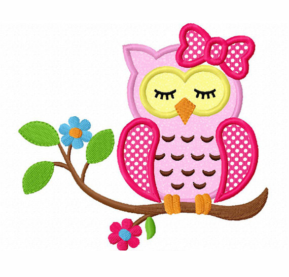 570x548 Branch Clipart Pink Owl