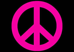 300x214 Peace Sign 70's Window Decal Pink Vinyl Sticker 6x6 Ebay