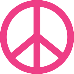 Pink Peace Sign | Free download on ClipArtMag