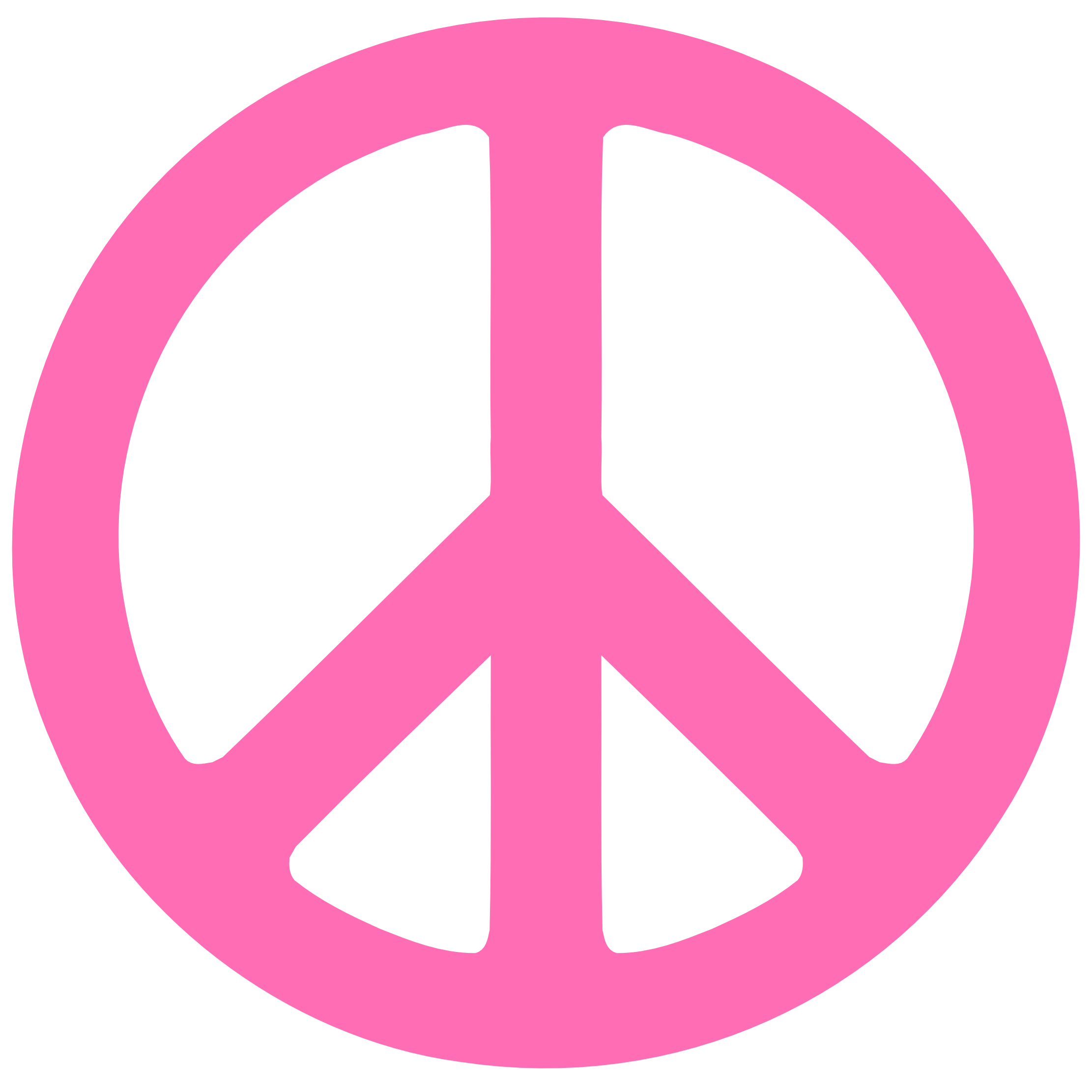 2222x2222 Peace Sign Clipart Pink