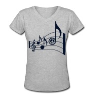 190x190 T Shirt Music Notes Peace Sign
