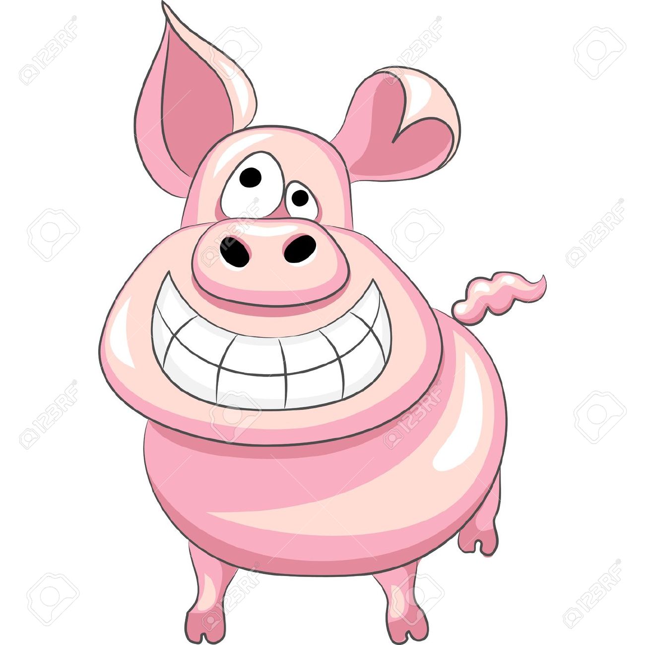 1300x1300 Pig Clipart Happy Pig