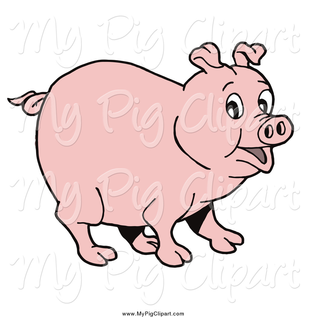 1024x1044 Swine Clipart Of A Surprised Pink Pig By Lafftoon