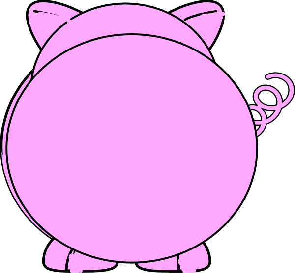 600x557 Back Pig Clip Art