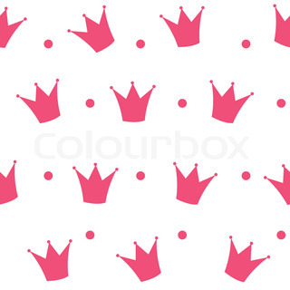 320x320 Pink Princess Crown Frame Vector Illustration. Eps10 Stock