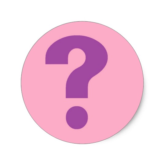 540x540 Question Mark Purple On Pink Classic Round Sticker