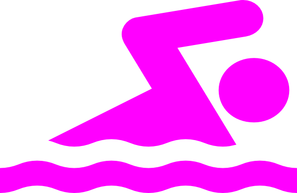 600x390 Pink Swimmer Clip Art