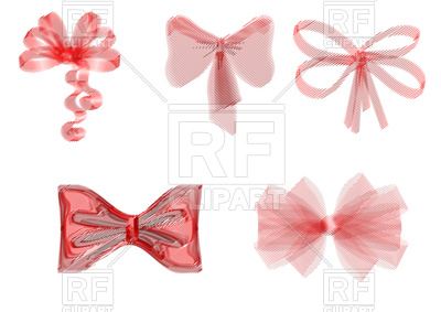 400x283 Set Of Pink Ribbons Royalty Free Vector Clip Art Image