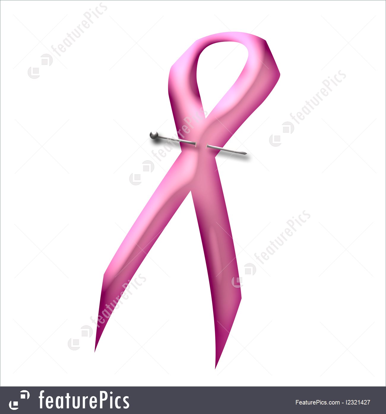 1300x1392 Illustration Of Pink Ribbon Pinned