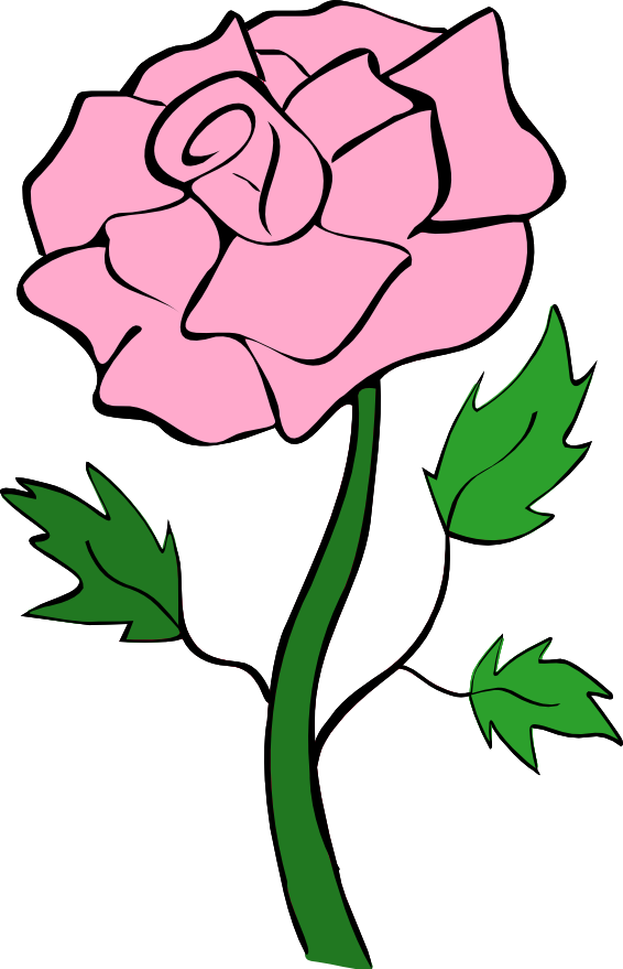 566x879 Pink Rose Clip Art Clipart Panda