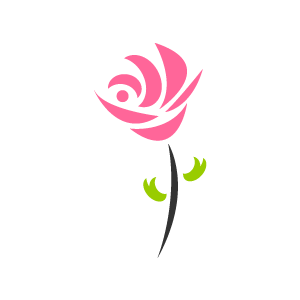 300x300 Pink Rose Clip Art