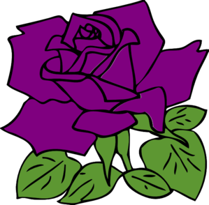 299x294 Purple Rose Clip Art