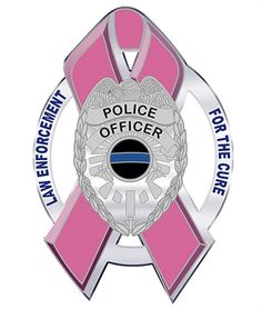236x278 Law Enforcement For The Cure Pink Ribbon Sheriff Reflective Decal