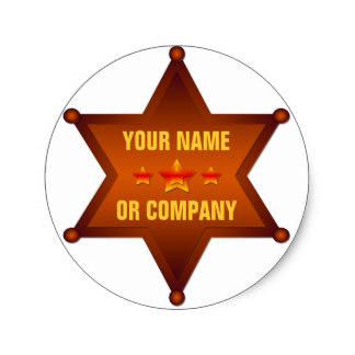 324x324 Sheriff Badge Stickers Zazzle