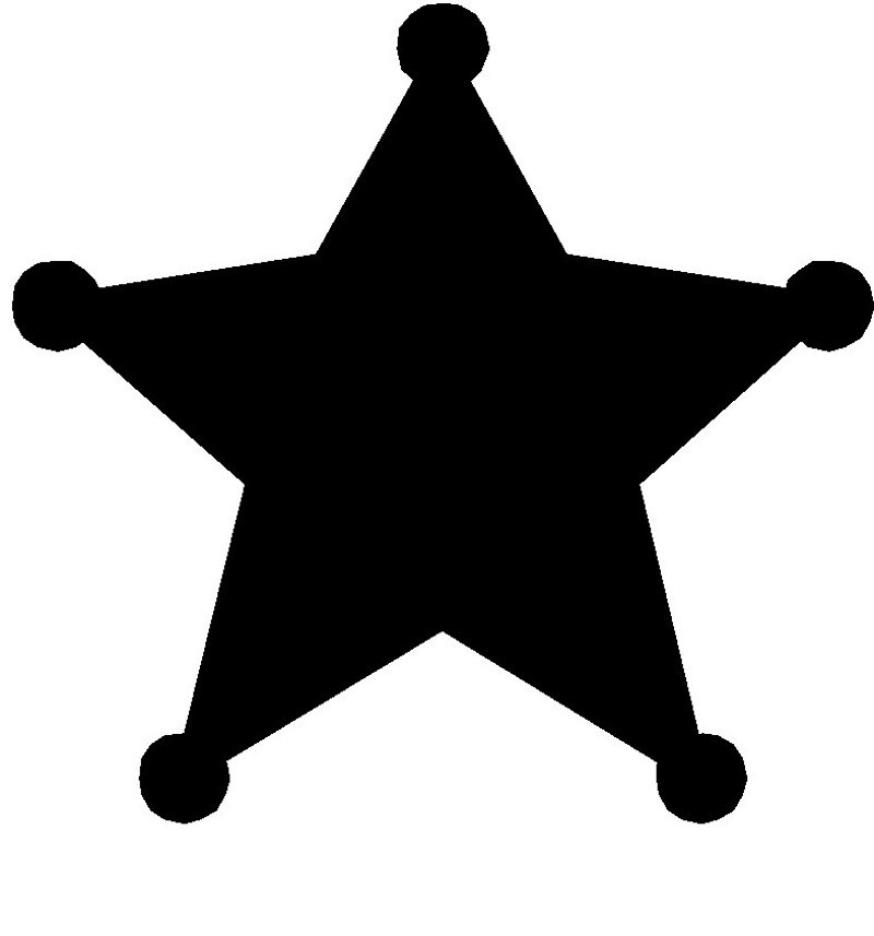 800x857 Sheriff Star Clipart