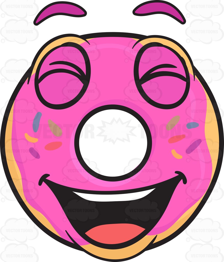 876x1024 Happy Donut Laughing Emoji Cartoon Clipart