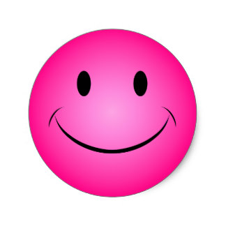 324x324 Pink Smiley Face Stickers Zazzle.co.uk