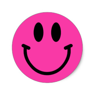 324x324 Pink Smiley Face Stickers Zazzle
