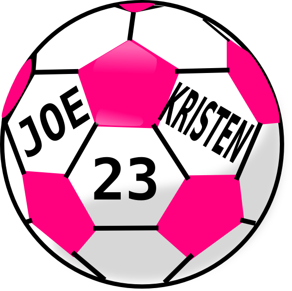 600x598 Free Pink Soccer Ball Clipart Image