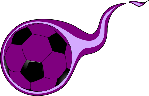600x389 Purple Flame Soccer Ball Clip Art