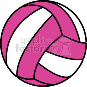300x300 Royalty Free Volleyball Pink And White 381173 Vector Clip Art
