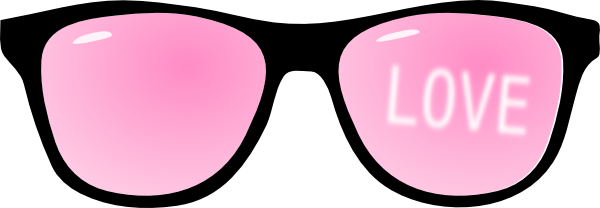 600x208 Black And Pink Love Shades Clip Art