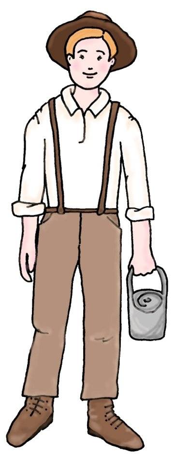 364x946 Pioneer Children Clipart Collection