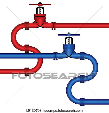 450x470 Clip Art Of Different Pipelines. K9130708