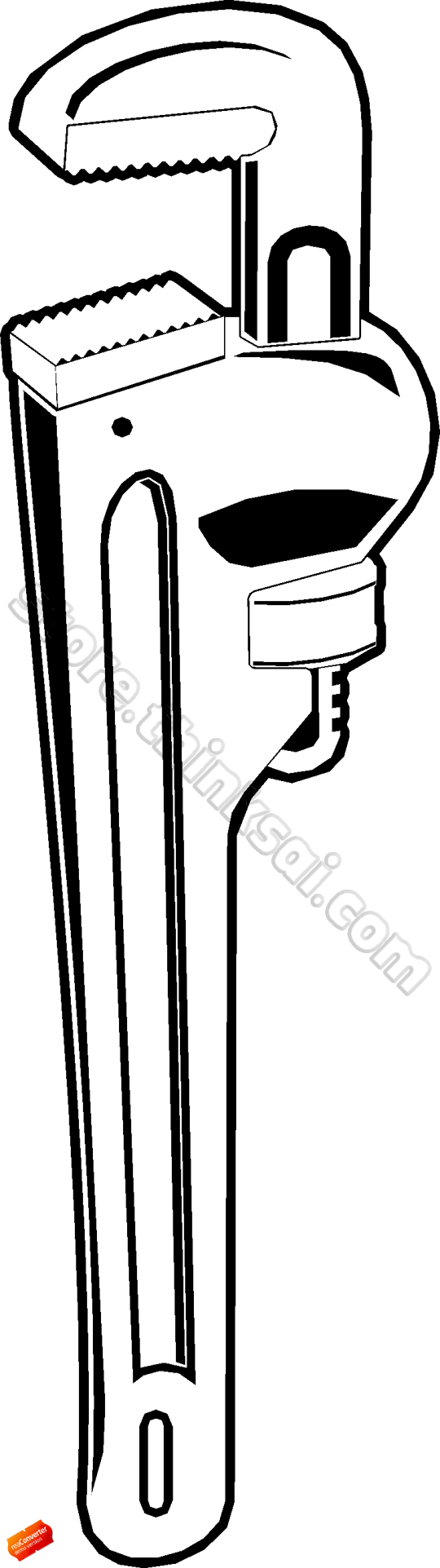 540x1923 Pipe Wrench Clipart