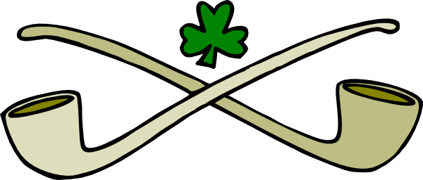 600x256 Pipes And Shamrock Clip Art