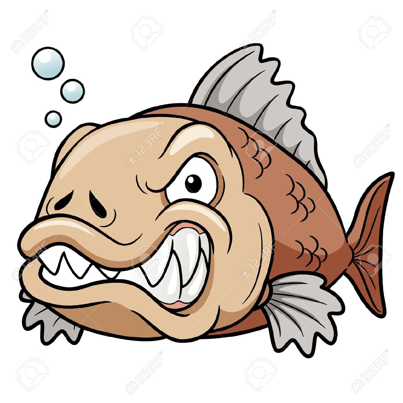 1300x1300 Piranha Clipart Angry