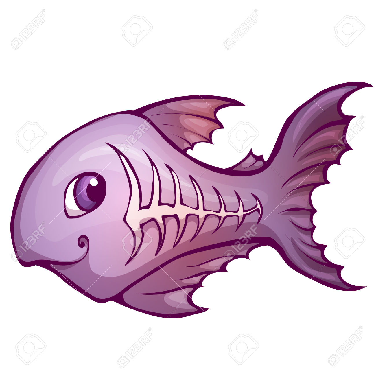 1300x1300 Piranha Clipart Purple Fish