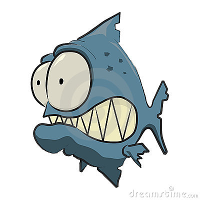 400x400 Blue Piranha Cartoon Cartoon Fish Cartoon