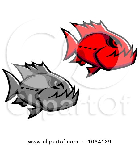 450x470 Piranha Clipart Red
