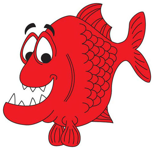 500x487 Cartoon Piranha Clip Art Library