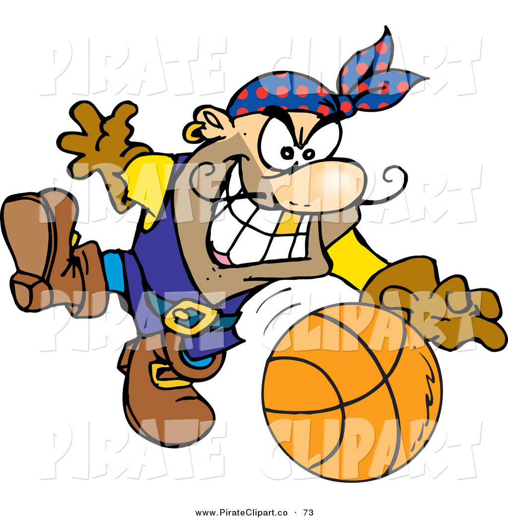 1024x1044 Vector Clip Art Of A Grinning Pirate Guy Playing Basketball By