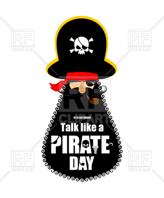 332x400 International Talk Like A Pirate Day. Pirate In Hat Smoking Pipe