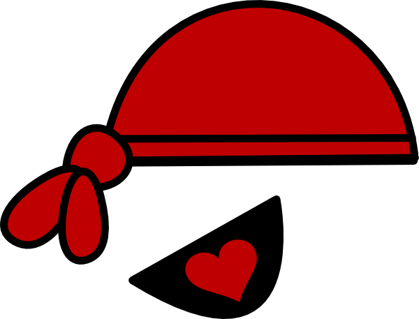 600x457 Red Pirate Hat And Heart Eyepatch Clip Art