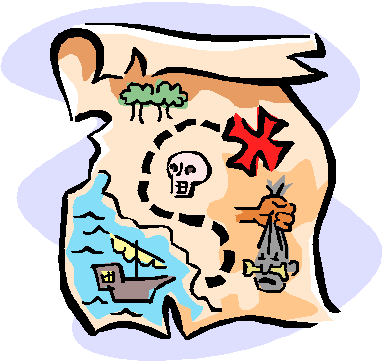 385x364 Pirate Treasure Map Clipart Free Images