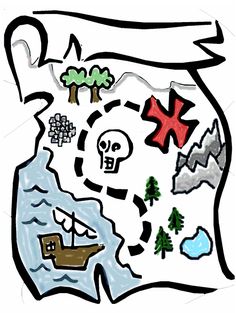 236x313 Real Treasure Hunts Cryptic Treasures Treasure Map Coloring