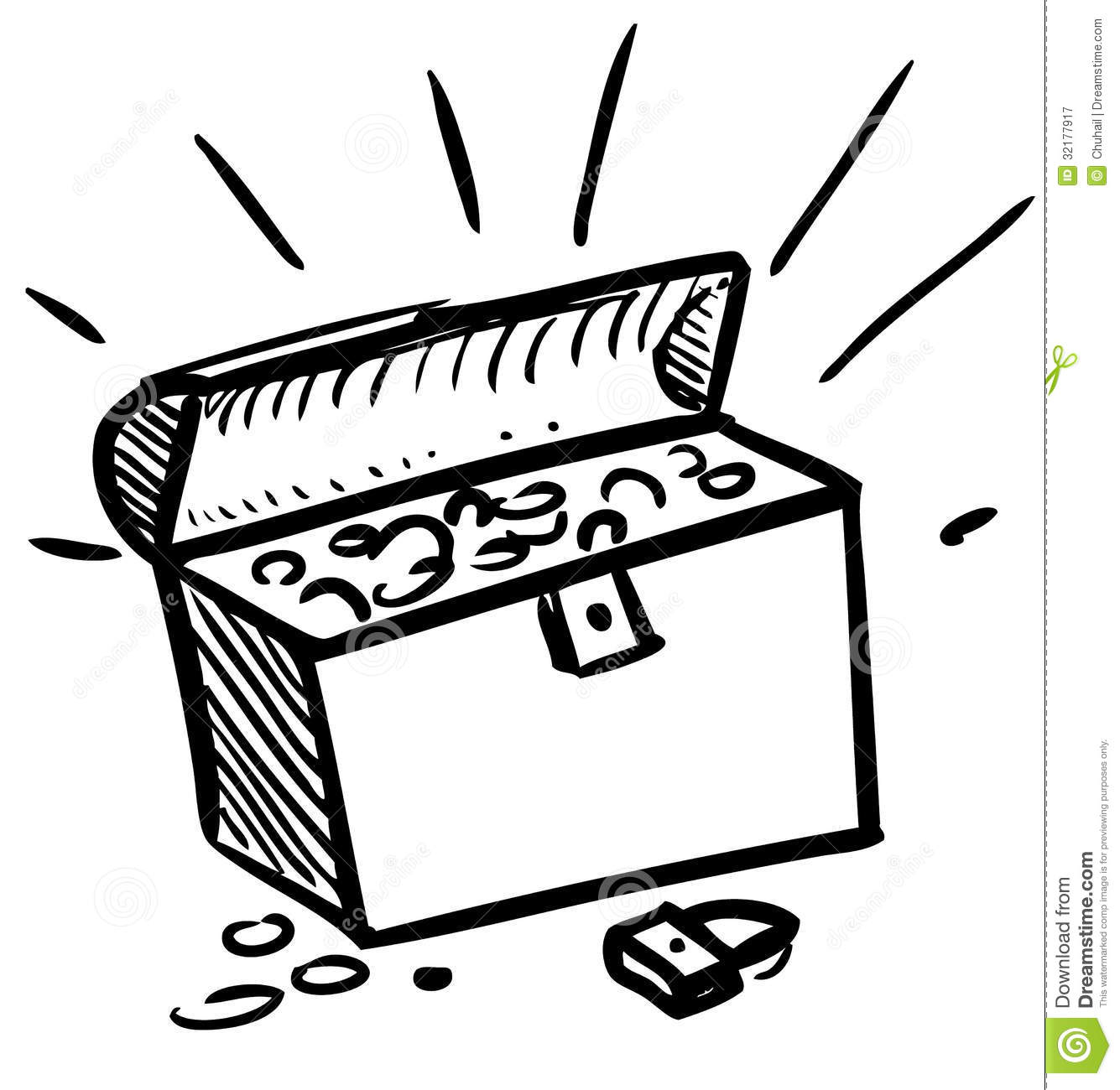 1335x1300 Treasure Box Black And White Clipart