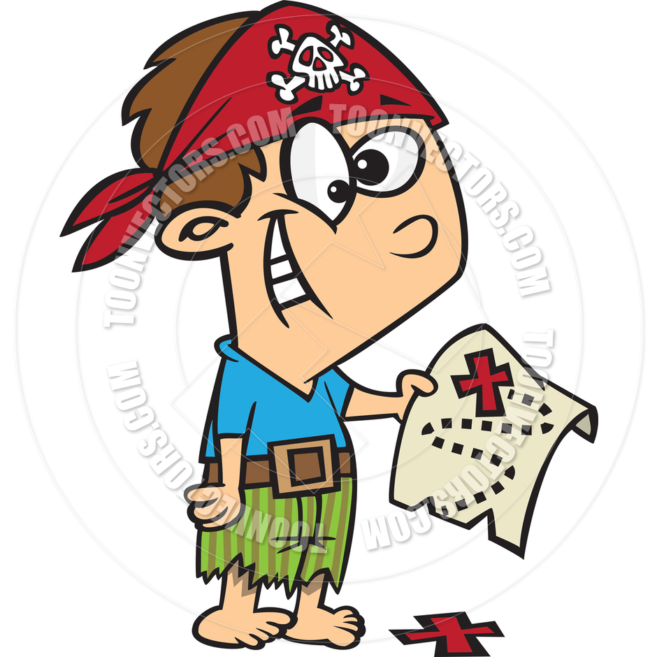 940x940 Cartoon Pirate Boy With Treasure Map By Ron Leishman Toon