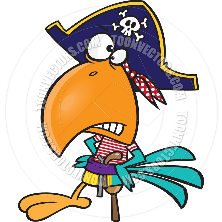 940x940 Cartoon Pirate Parrot By Ron Leishman Toon Vectors Eps