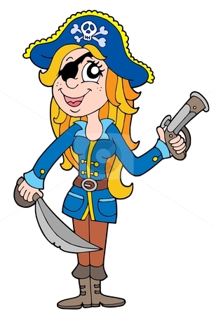 305x450 Lady Pirate Clipart