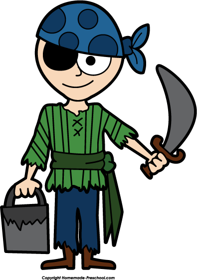 395x560 Pirate Halloween Clipart