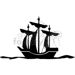 300x300 Royalty Free Pirate Ship 373973 Vector Clip Art Image