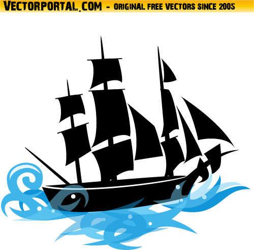 500x491 Pirate Ship Vector Clip Art By Vectorportal